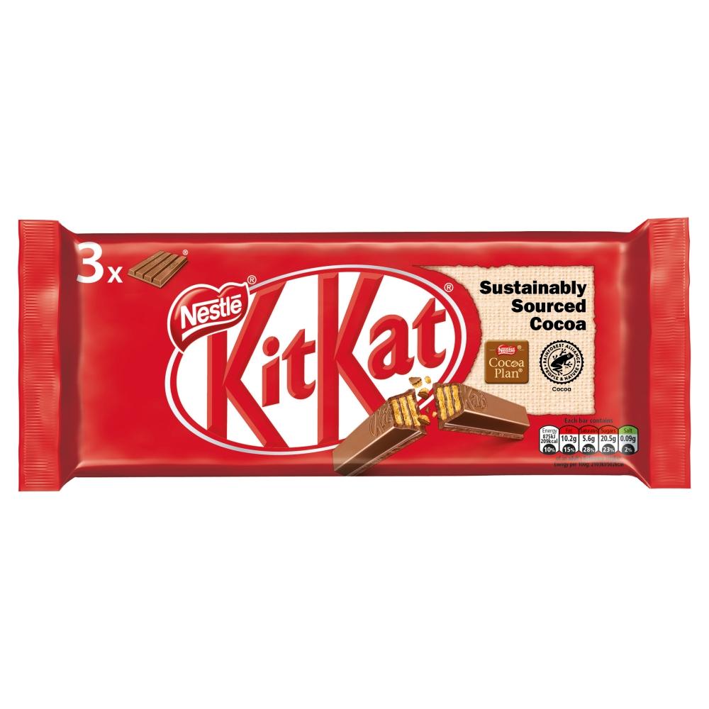 KIT KAT 4 FINGER MILK CHOCOLATE BAR 3 PACK (41.5G EACH) – 20 X (3 X 41.5G) - 0