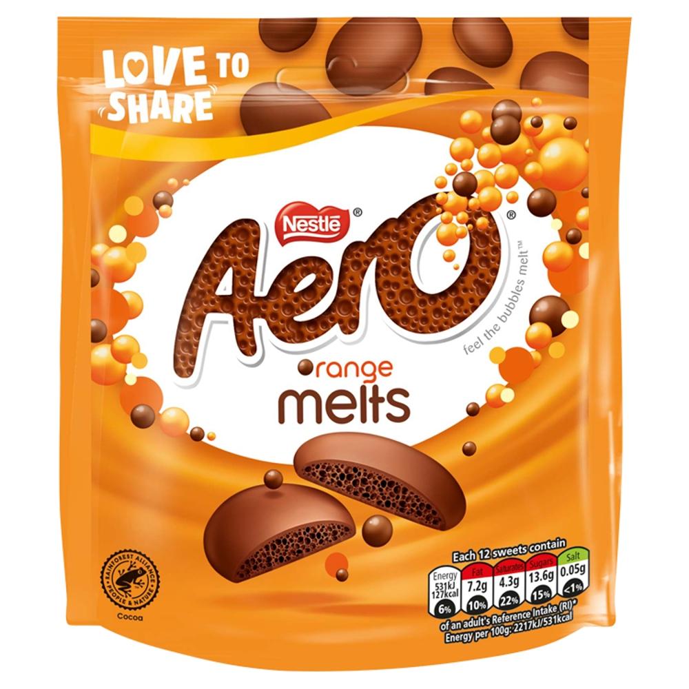 AERO MELTS ORANGE CHOCOLATE 86G BAG