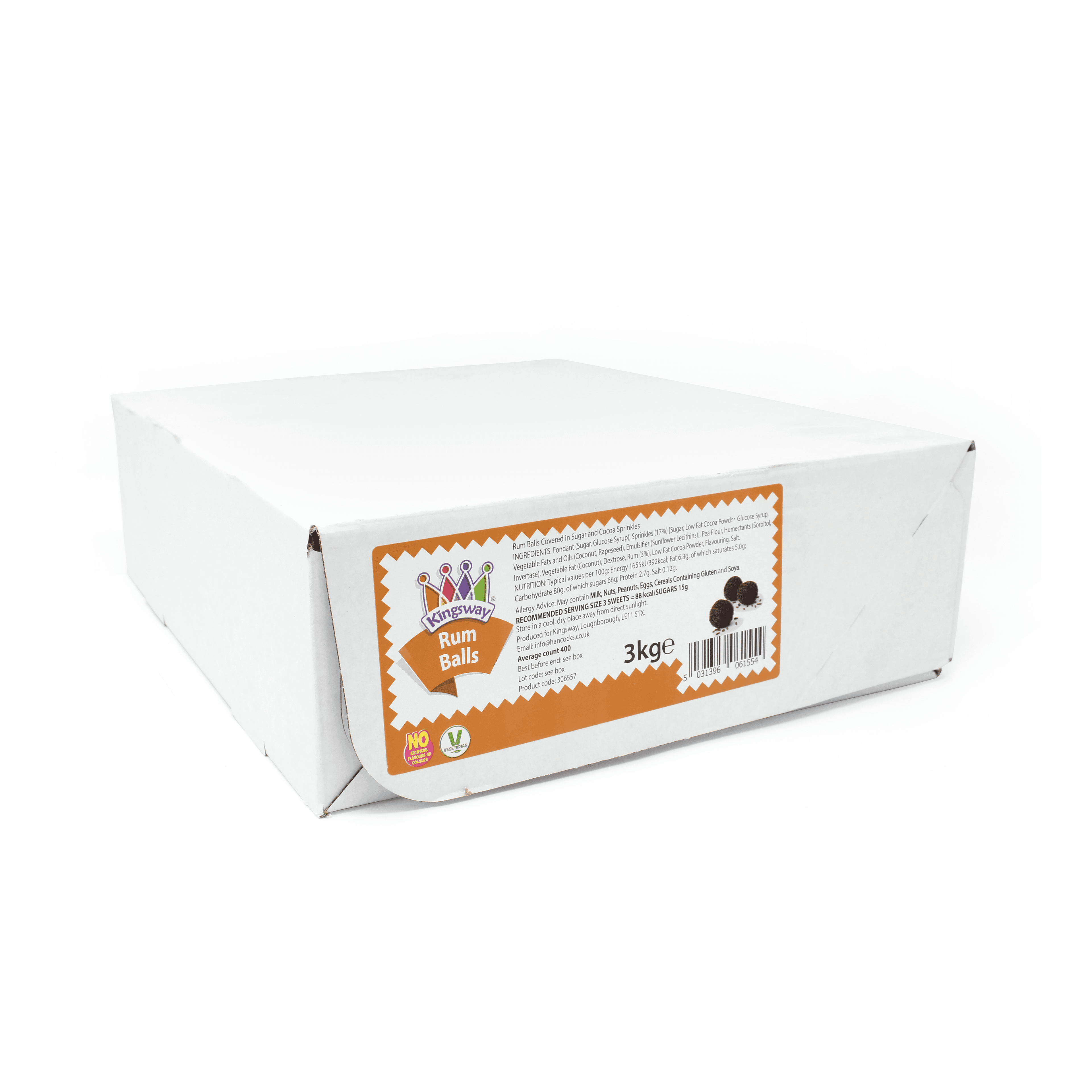 KINGSWAY RUM BALLS 3KG BAG – 1 X 3KG BAG - 0
