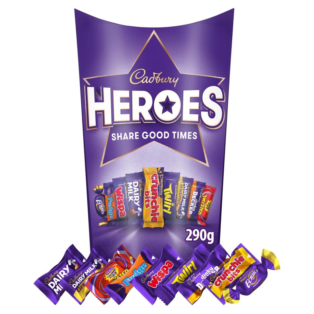 CADBURY HEROES CHOCOLATE BOX 290G – 1 X 290G CARTON