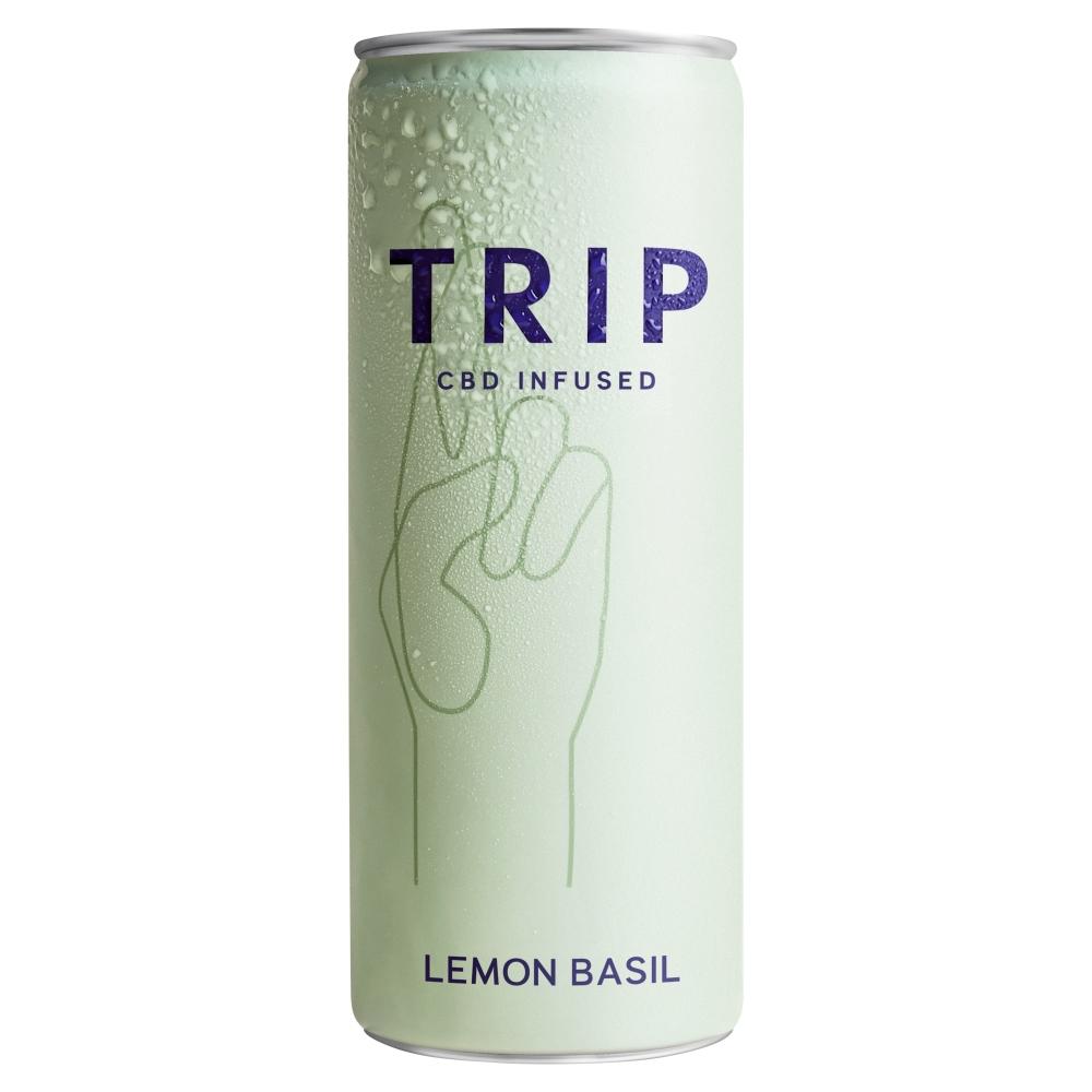 TRIP CBD INFUSED LEMON BASIL DRINK 250ML CAN – 12 X 250ML CANS