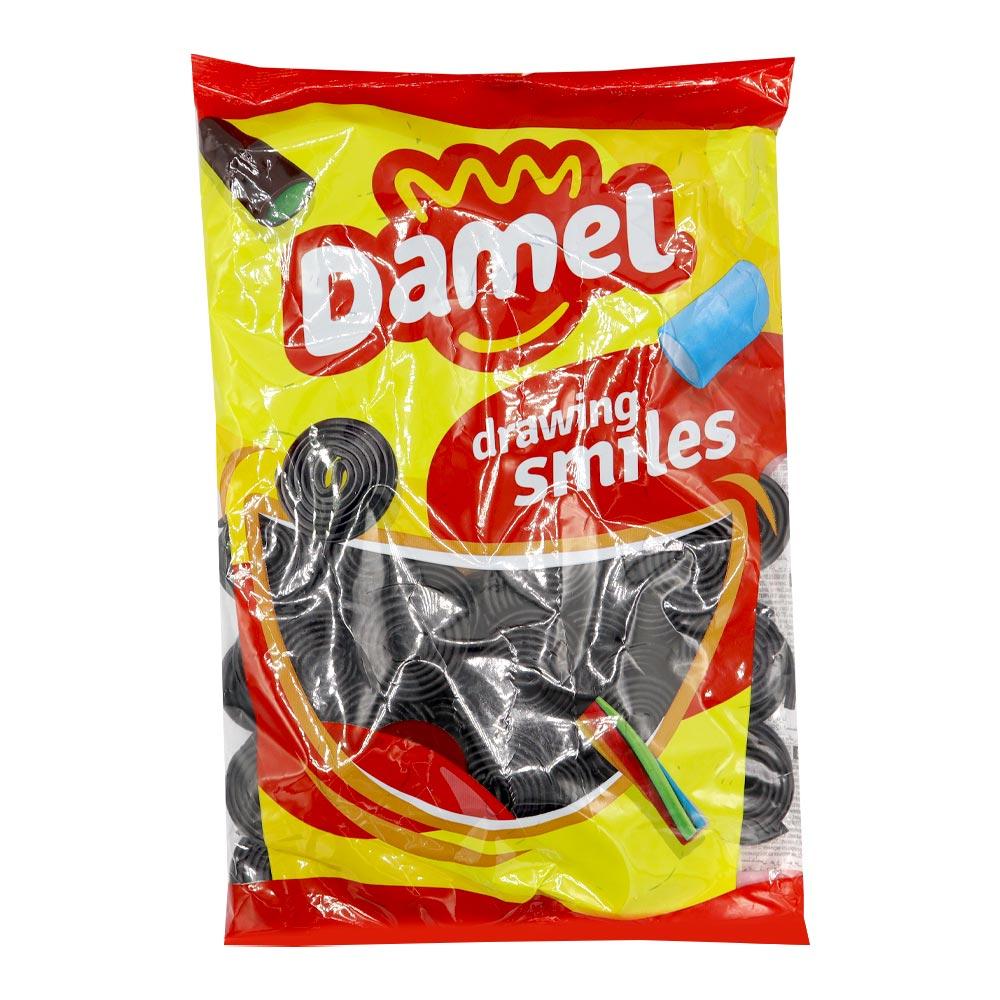 DAMEL LIQUORICE WHEELS 1KG BAG – 1 X 1KG BAG
