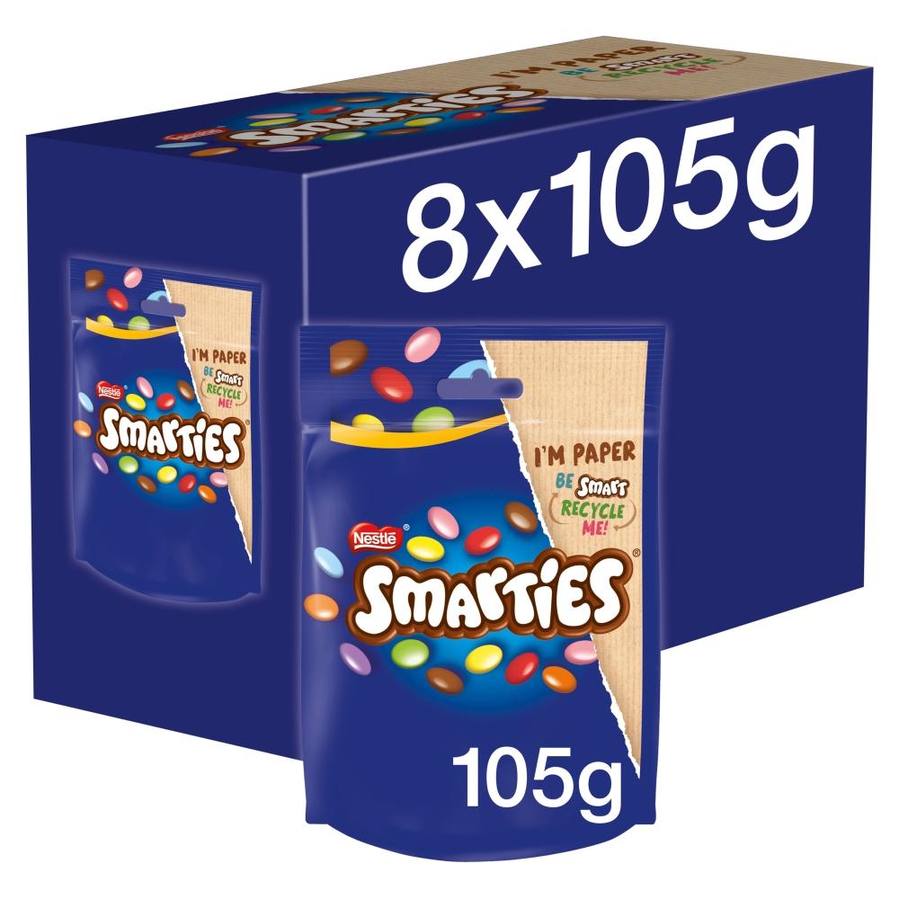 SMARTIES MILK CHOCOLATE SHARING BAG 105G – 8 X 105G BAGS