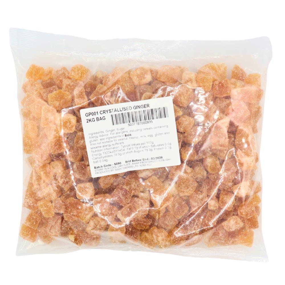 SWEET DREAMS CRYSTALLISED GINGER 2KG BAG – 1 X 2KG BAG