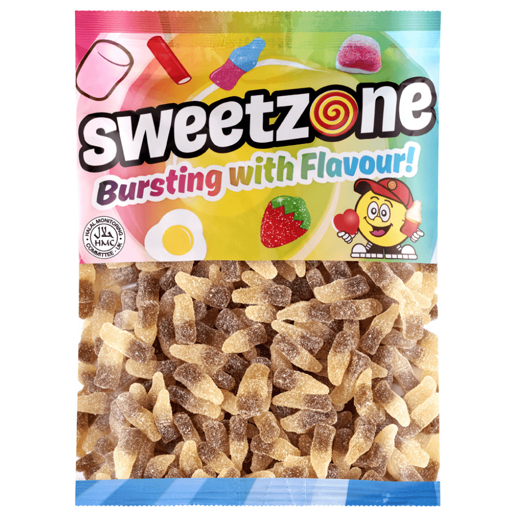 SWEETZONE FIZZY COLA BOTTLES 1KG BAG – 1 X 1KG BAG