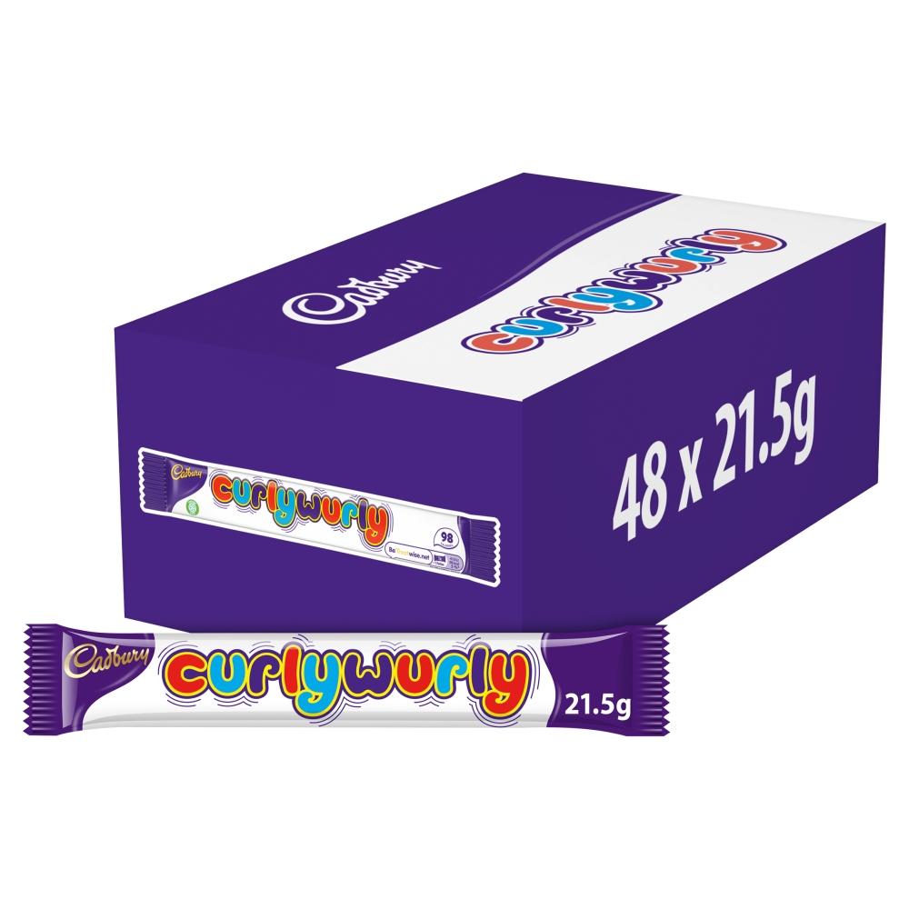 CADBURY CURLY WURLY CHOCOLATE BAR 21.5G – 48 X 21.5G BARS