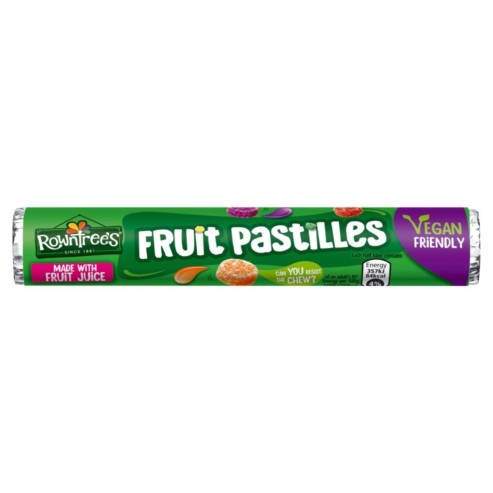 ROWNTREE'S FRUIT PASTILLES SWEETS 48G TUBE