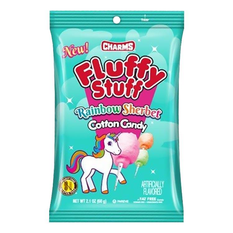 FLUFFY STUFF RAINBOW SHERBET COTTON CANDY 60G – 6 X 60G BAGS