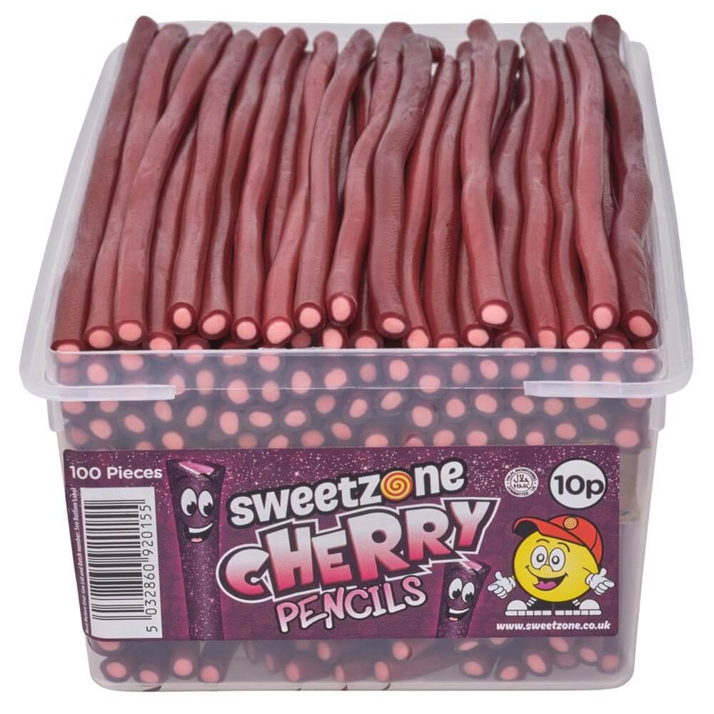 SWEETZONE CHERRY PENCILS 10P TUB – 1 X 1.1KG TUB - 0