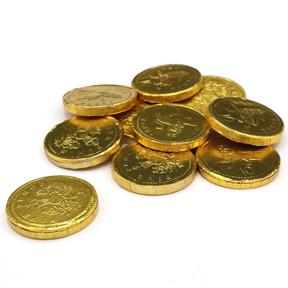 KINGSWAY GOLD MILK CHOCOLATE COINS 1KG BAG – 1 X 1KG BAG