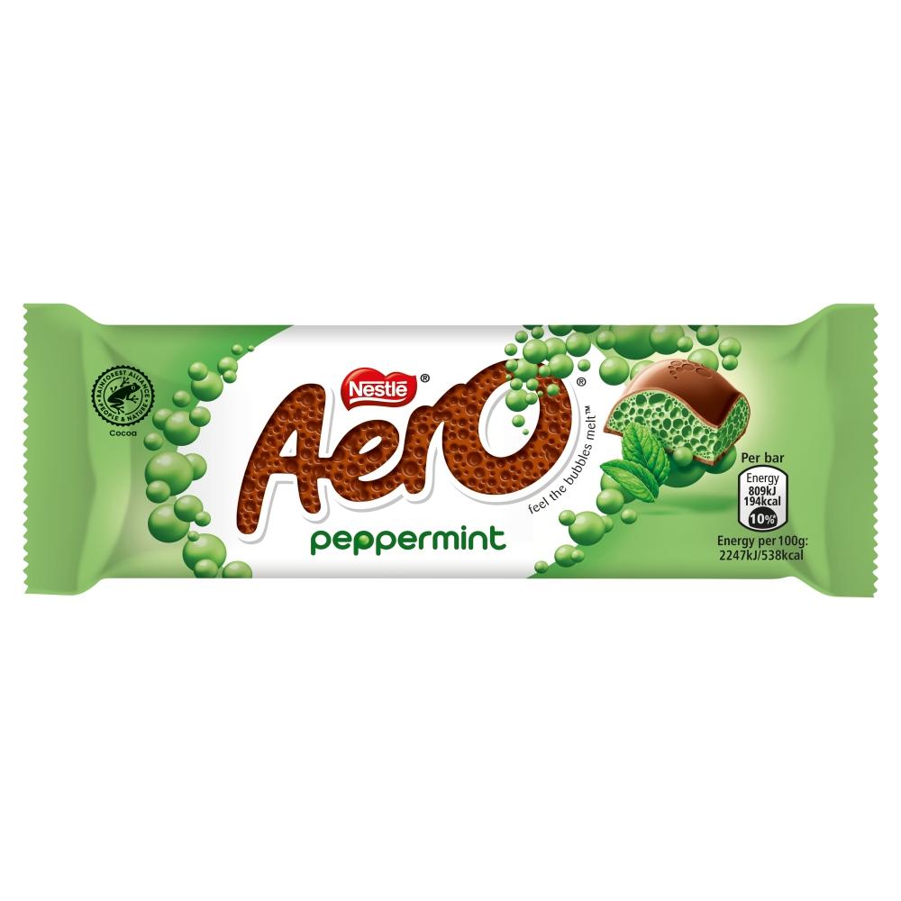 AERO BUBBLY PEPPERMINT CHOCOLATE BAR 36G – 24 X 36G BARS - 0