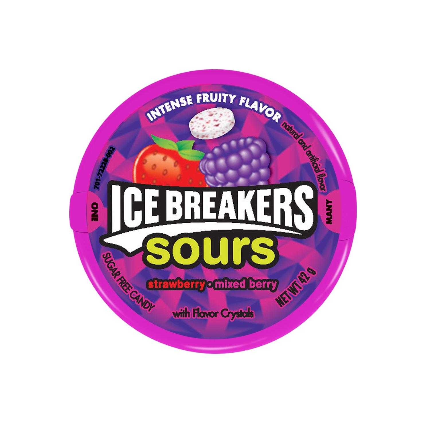 ICE BREAKERS SOURS WILD BERRY 42G (SUGAR FREE)