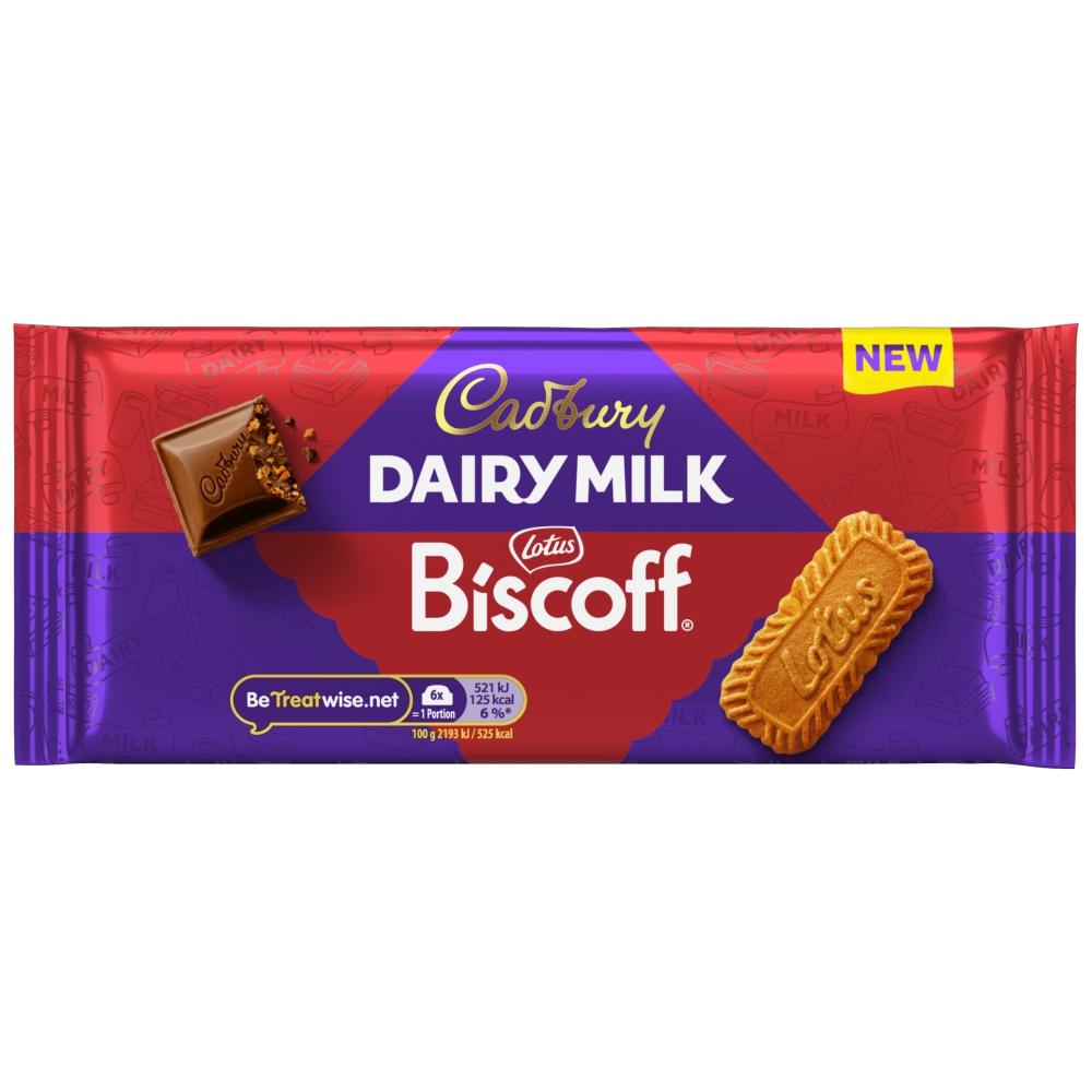 CADBURY DAIRY MILK BISCOFF CHOCOLATE BAR 95G – 21 X 95G BARS