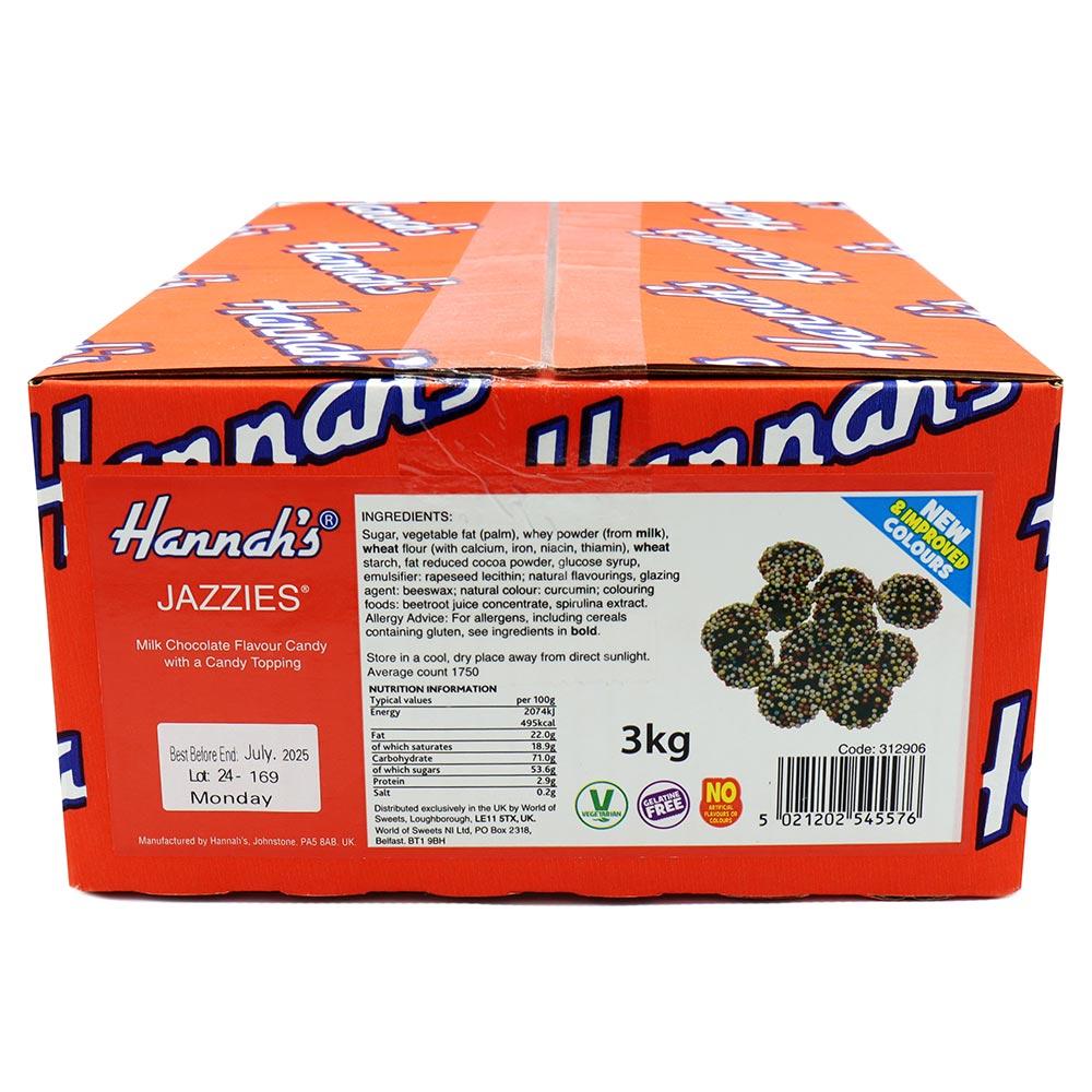 HANNAH'S CHOCOLATE JAZZIES 3KG
