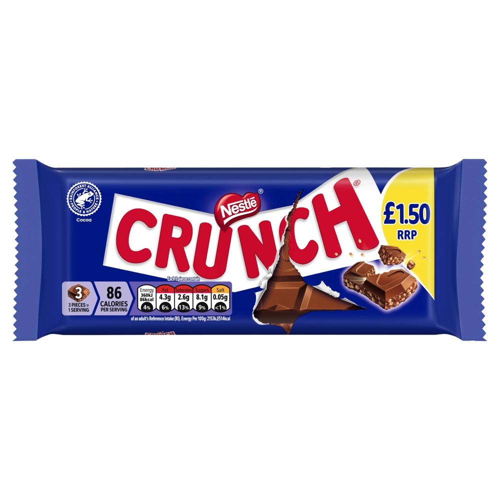 CRUNCH MILK CHOCOLATE SHARING BAR 100G (£1.50)