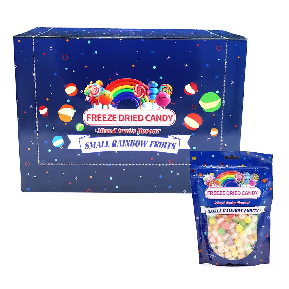 FREEZE DRIED CANDY SMALL RAINBOW FRUITS POUCH 90G – 8 X 90G POUCHES