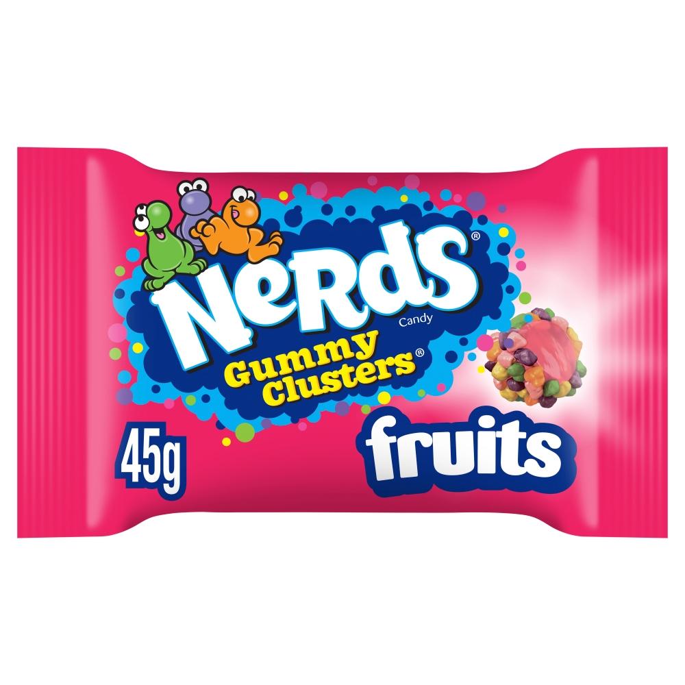 NERDS GUMMY CLUSTERS FRUIT FLAVOUR CANDY 45G BAG – 20 X 45G BAGS