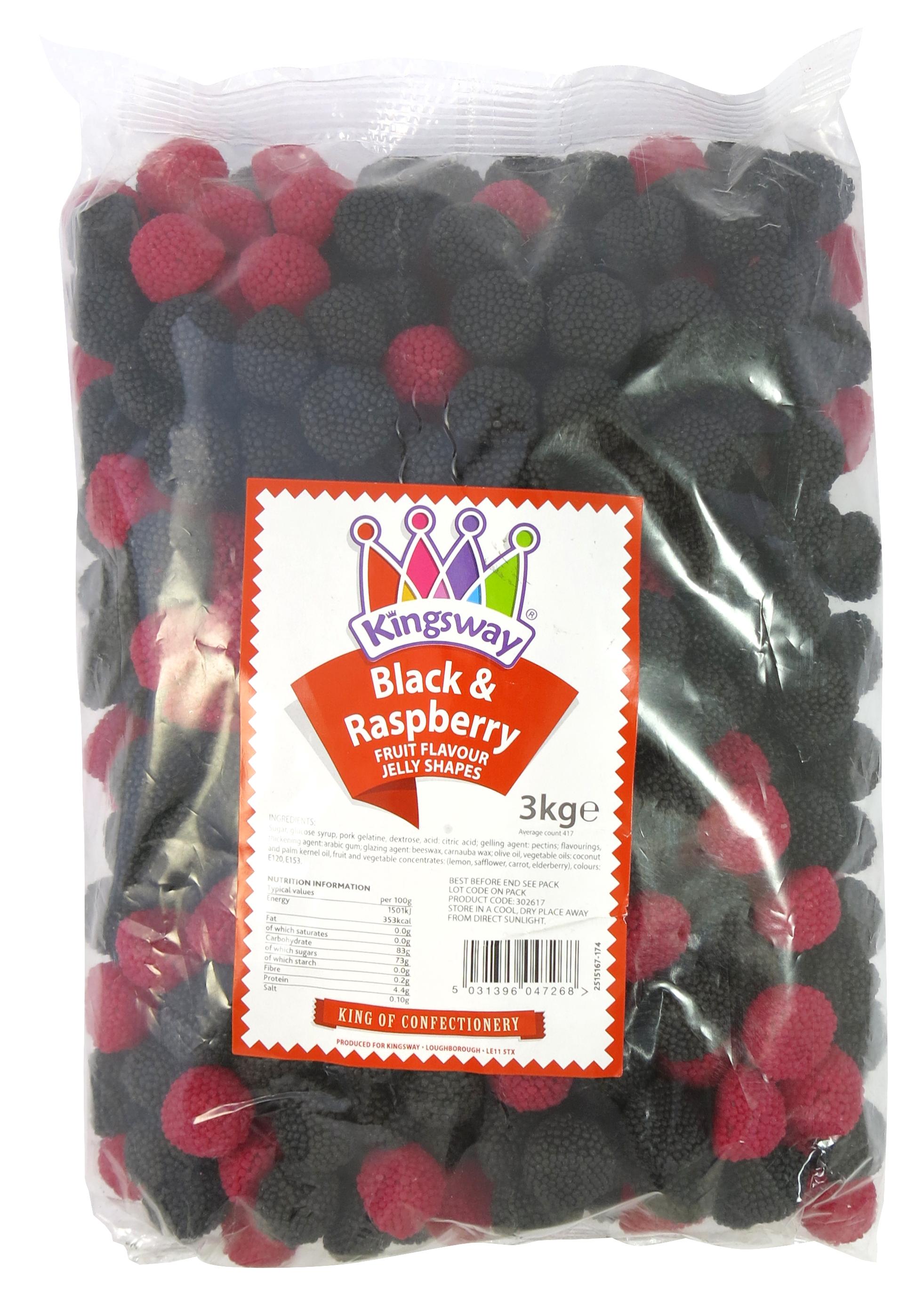 KINGSWAY BLACK & RASPBERRY BERRIES 3KG BAG – 1 X 3KG BAG - 0