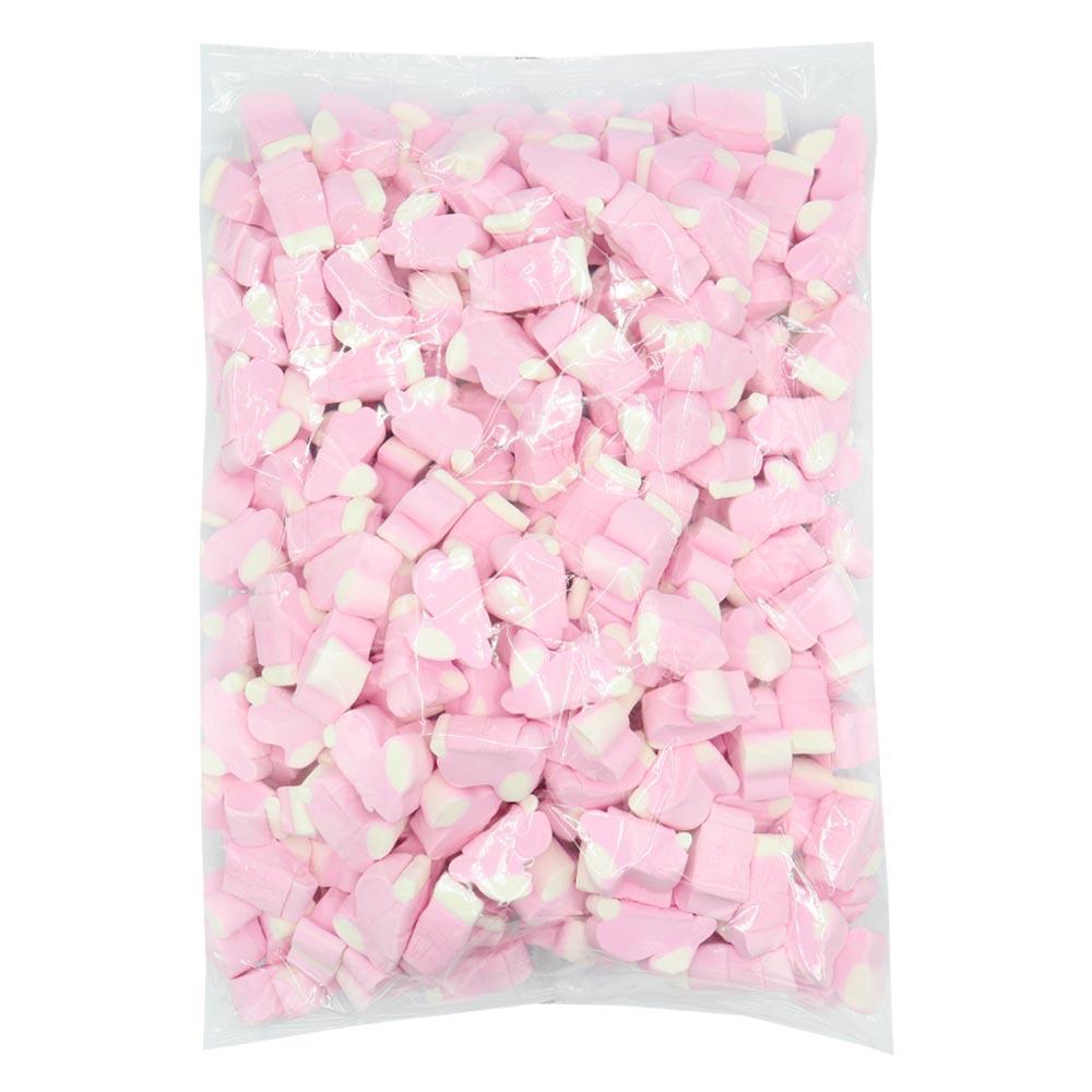 PINK & WHITE BUNNY MALLOWS 1KG BAG – 1 X 1KG BAG - 0