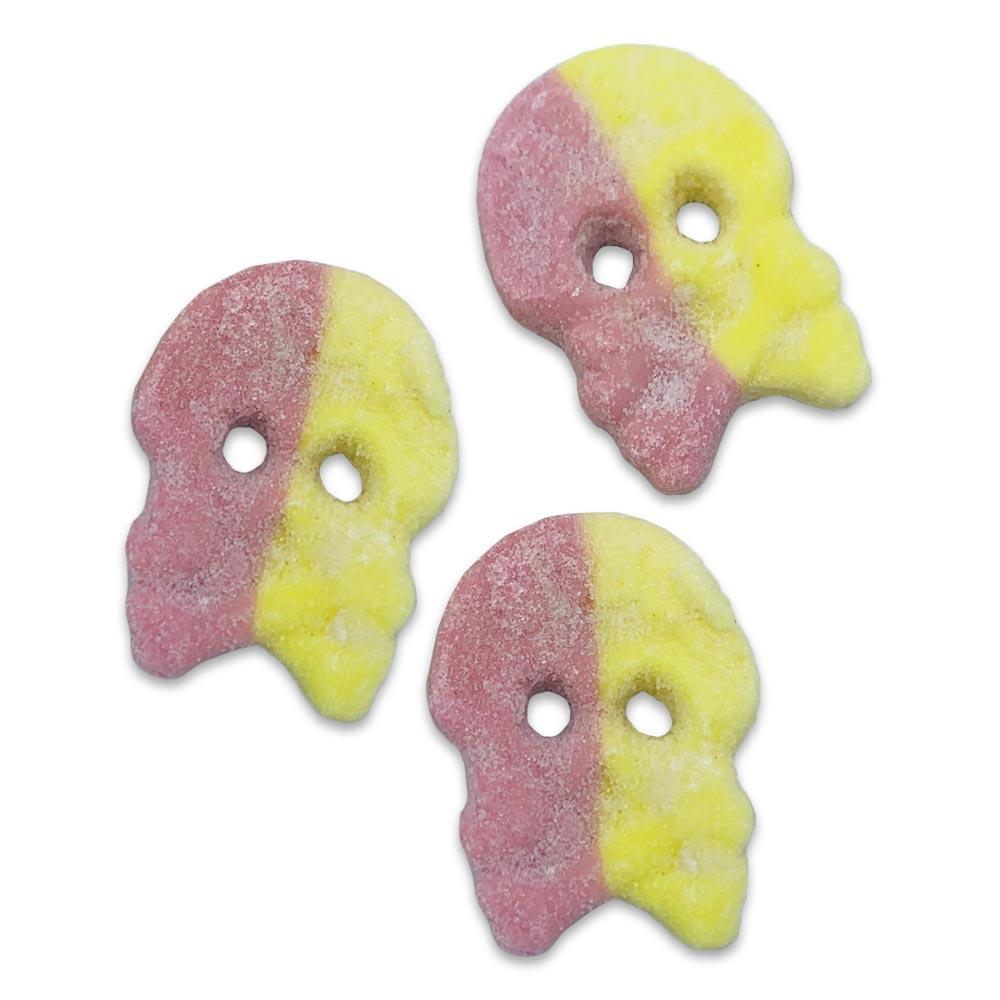 BUBS SOUR RASPBERRY & LEMON FOAM SKULLS 2.6KG – 1 X 2.6KG BOX