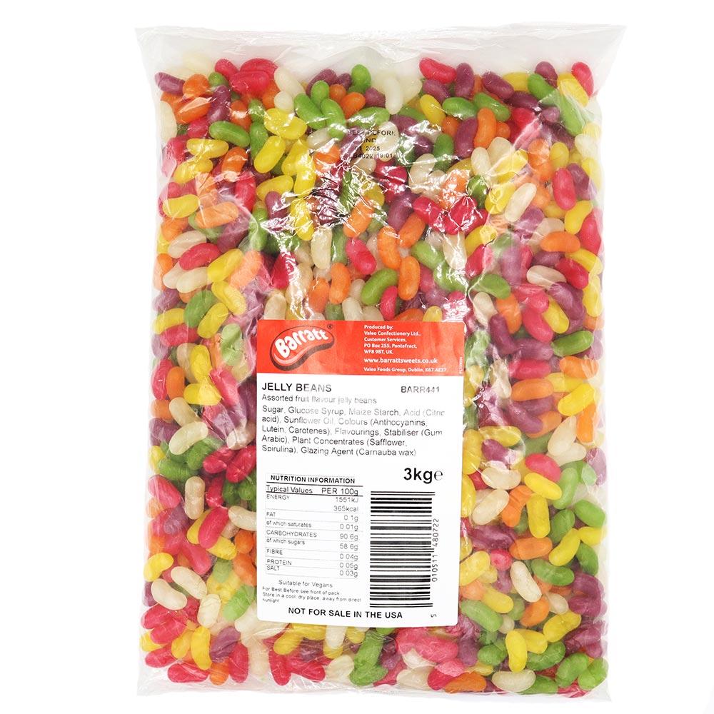 BARRATT JELLY BEANS 3KG BAG – 1 X 3KG BAG - 0