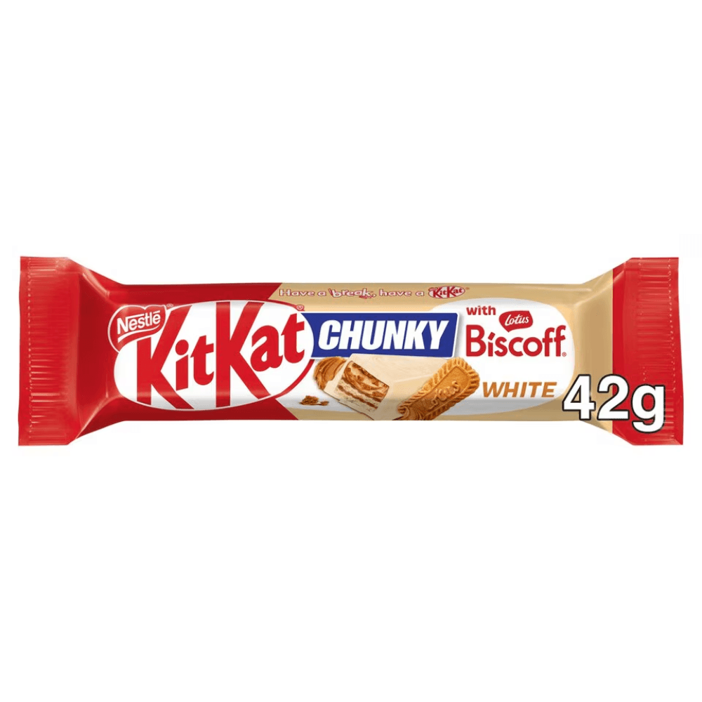 KITKAT CHUNKY LOTUS BISCOFF WHITE BAR 42G – 24 X 42G BARS