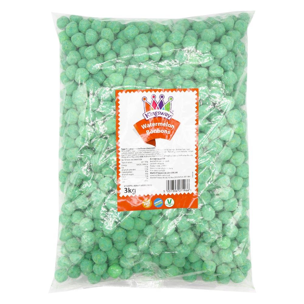 KINGSWAY VEGGIE WATERMELON BON BONS 3KG (VEGAN) – 1 X 3KG BAG - 0