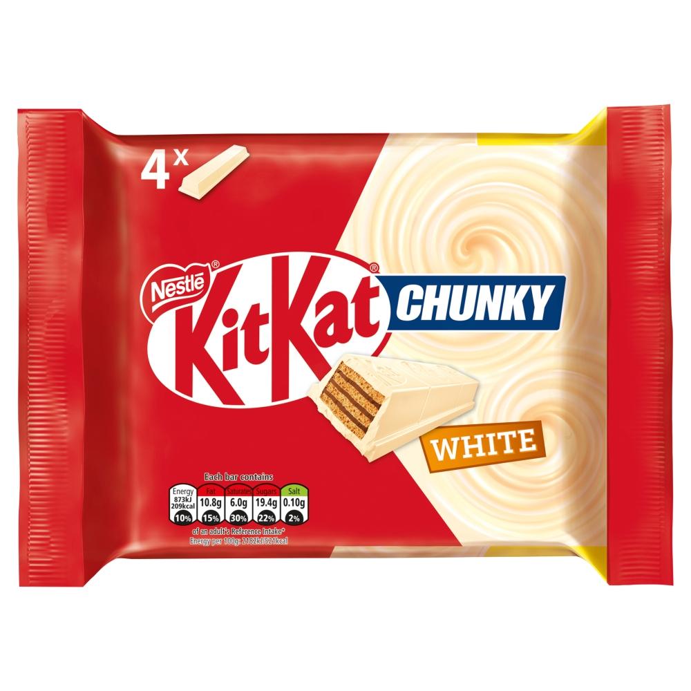 KIT KAT CHUNKY WHITE MULTIPACK 4 PACK (40G EACH) – 32 X (4 X 40G BARS) - 0