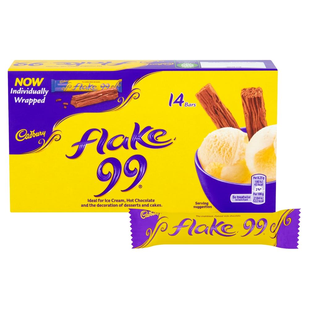 CADBURY FLAKE 99 CHOCOLATE BARS 14 PACK – 14 X 115.5G PACKS