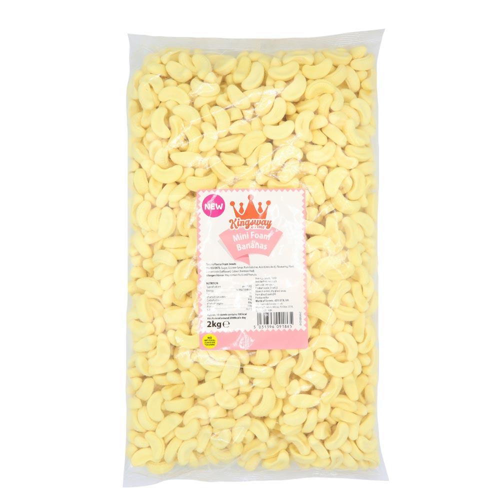 KINGSWAY MINI FOAM BANANAS 2KG BAG – 1 X 2KG BAG - 0