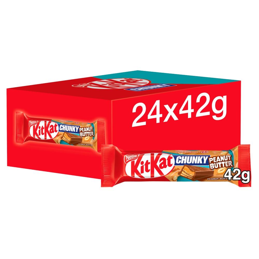 KIT KAT CHUNKY PEANUT BUTTER MILK CHOCOLATE BAR 42G – 24 X 42G BARS