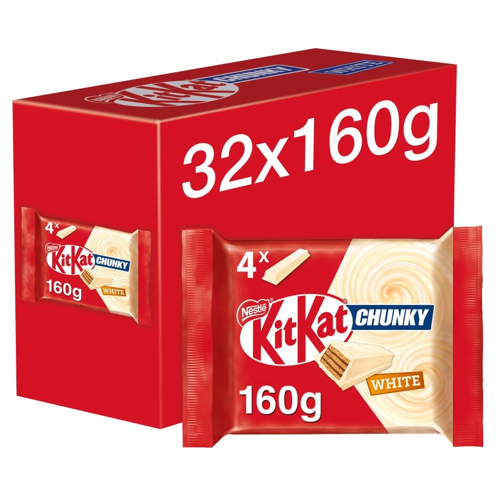 KIT KAT CHUNKY WHITE MULTIPACK 4 PACK (40G EACH) – 32 X (4 X 40G BARS)