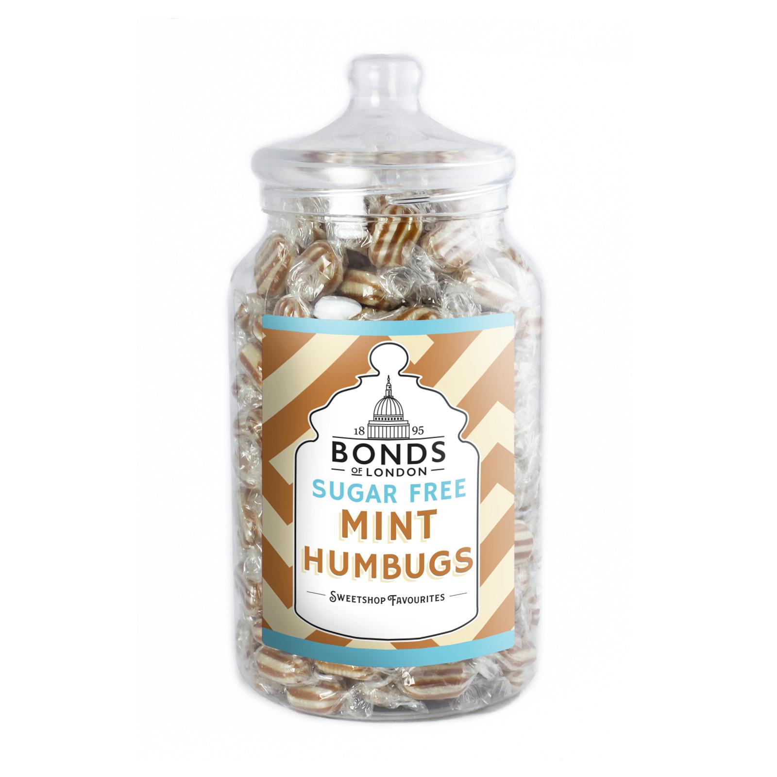 BONDS SUGAR FREE MINT HUMBUGS 2KG JAR – 1 X 2KG JAR