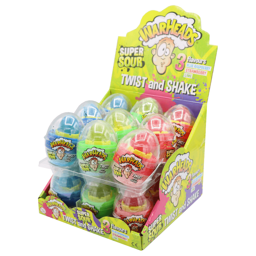 WARHEADS SUPER SOUR TWIST & SHAKE 18G – 18 X 18G EGGS