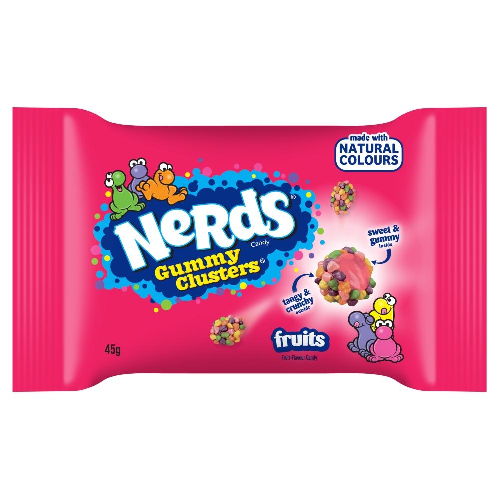 NERDS GUMMY CLUSTERS FRUIT FLAVOUR CANDY 45G BAG – 20 X 45G BAGS - 0