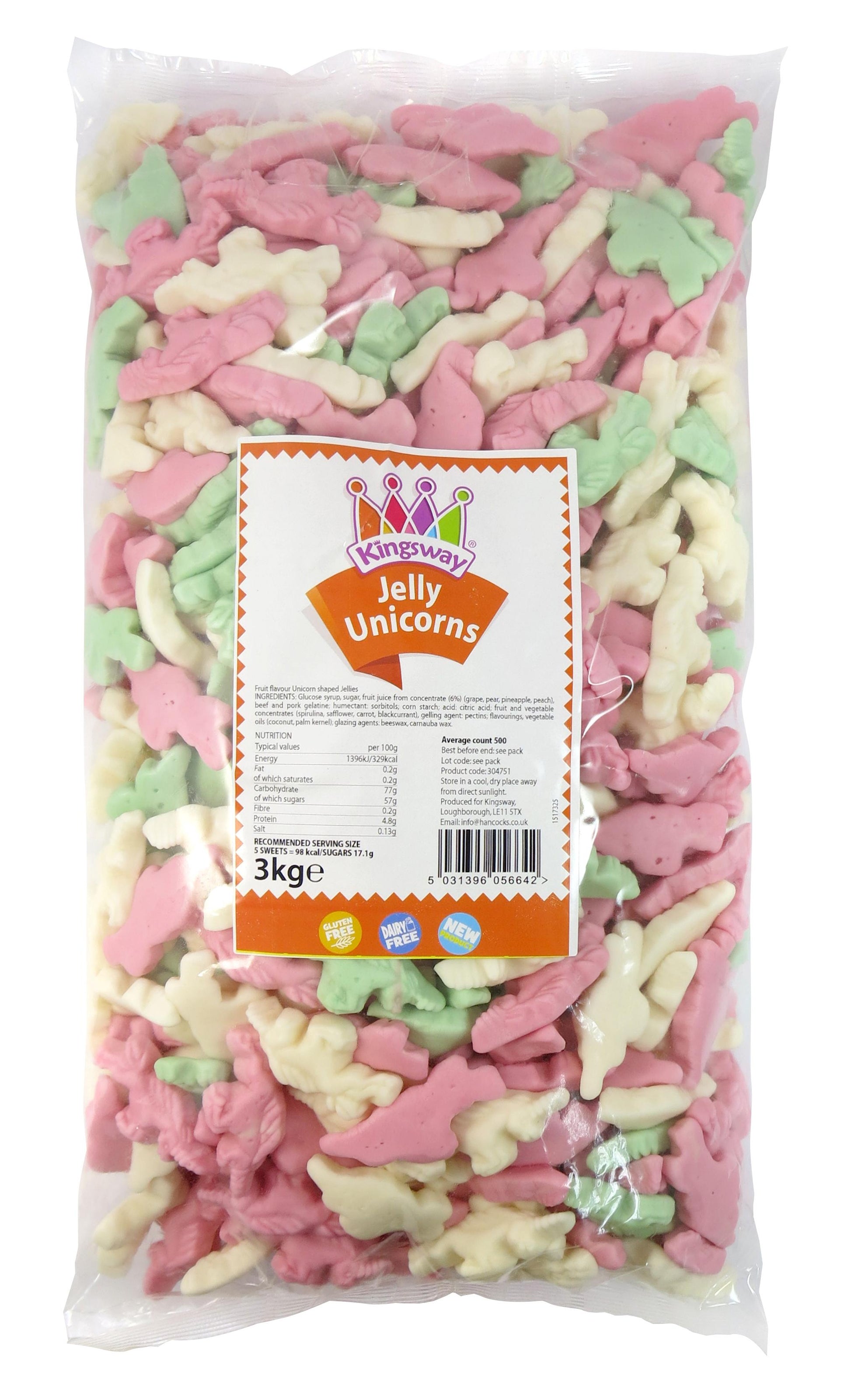 KINGSWAY JELLY UNICORNS 3KG
