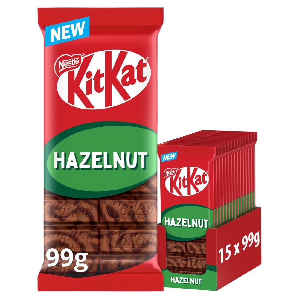 KITKAT HAZELNUT CHOCOLATE SHARING BAR 99G – 15 X 99G BARS