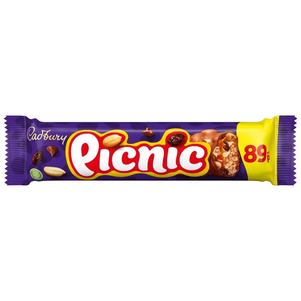CADBURY PICNIC CHOCOLATE BAR 54.5G – 36 X 48.4G BARS