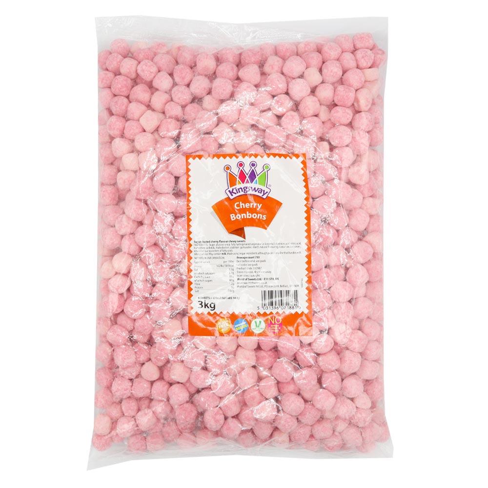 KINGSWAY VEGGIE CHERRY BON BONS 3KG (VEGAN) – 1 X 3KG BAG - 0