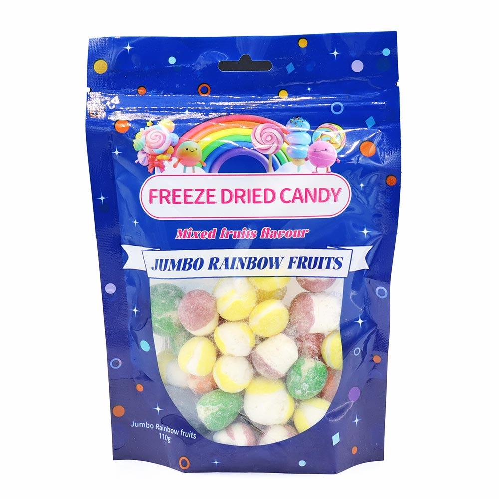 FREEZE DRIED CANDY JUMBO RAINBOW FRUITS 110G POUCH – 8 X 110G POUCHES - 0