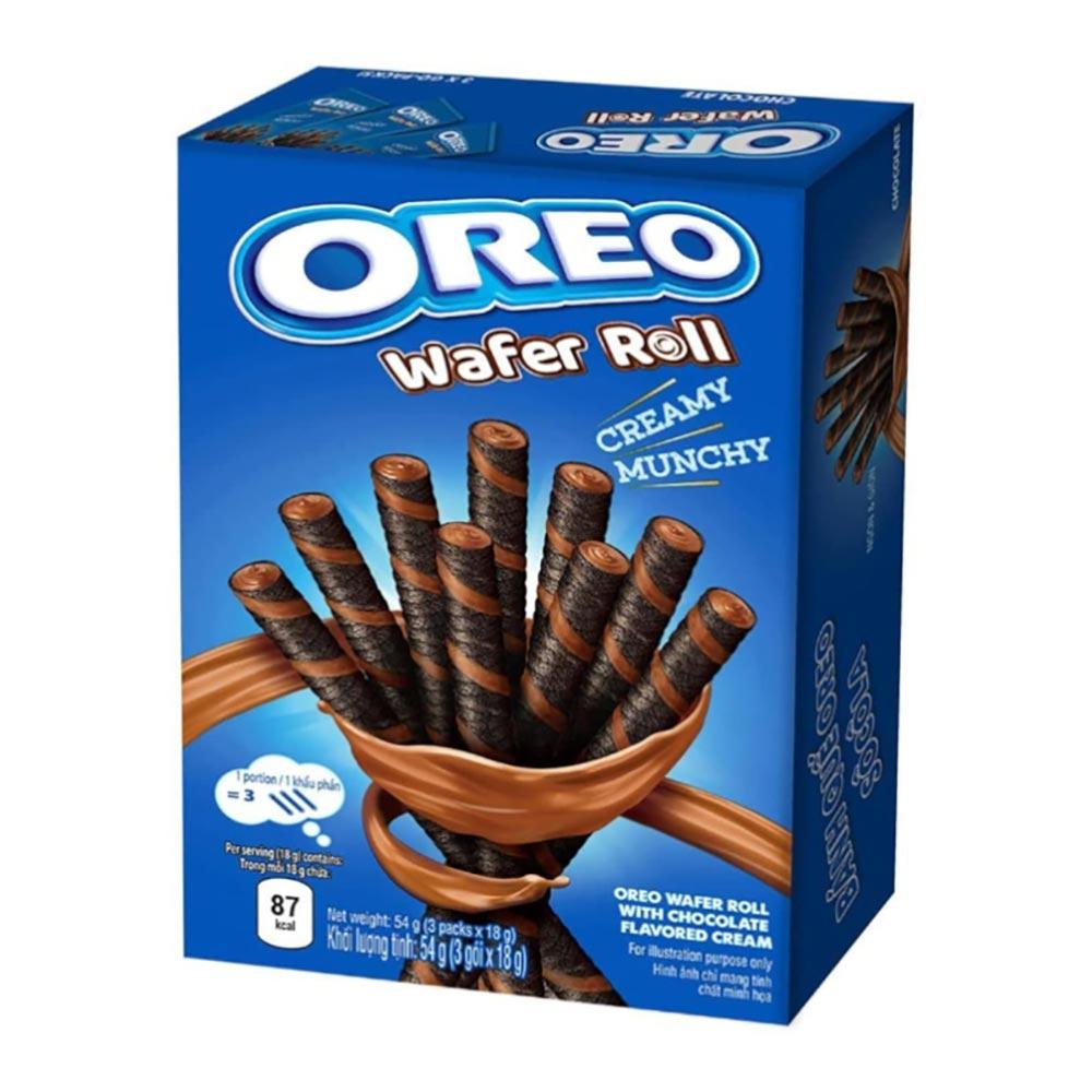 OREO CHOCOLATE CREAM FILLED WAFER ROLLS 54G – 20 X 54G BOXES