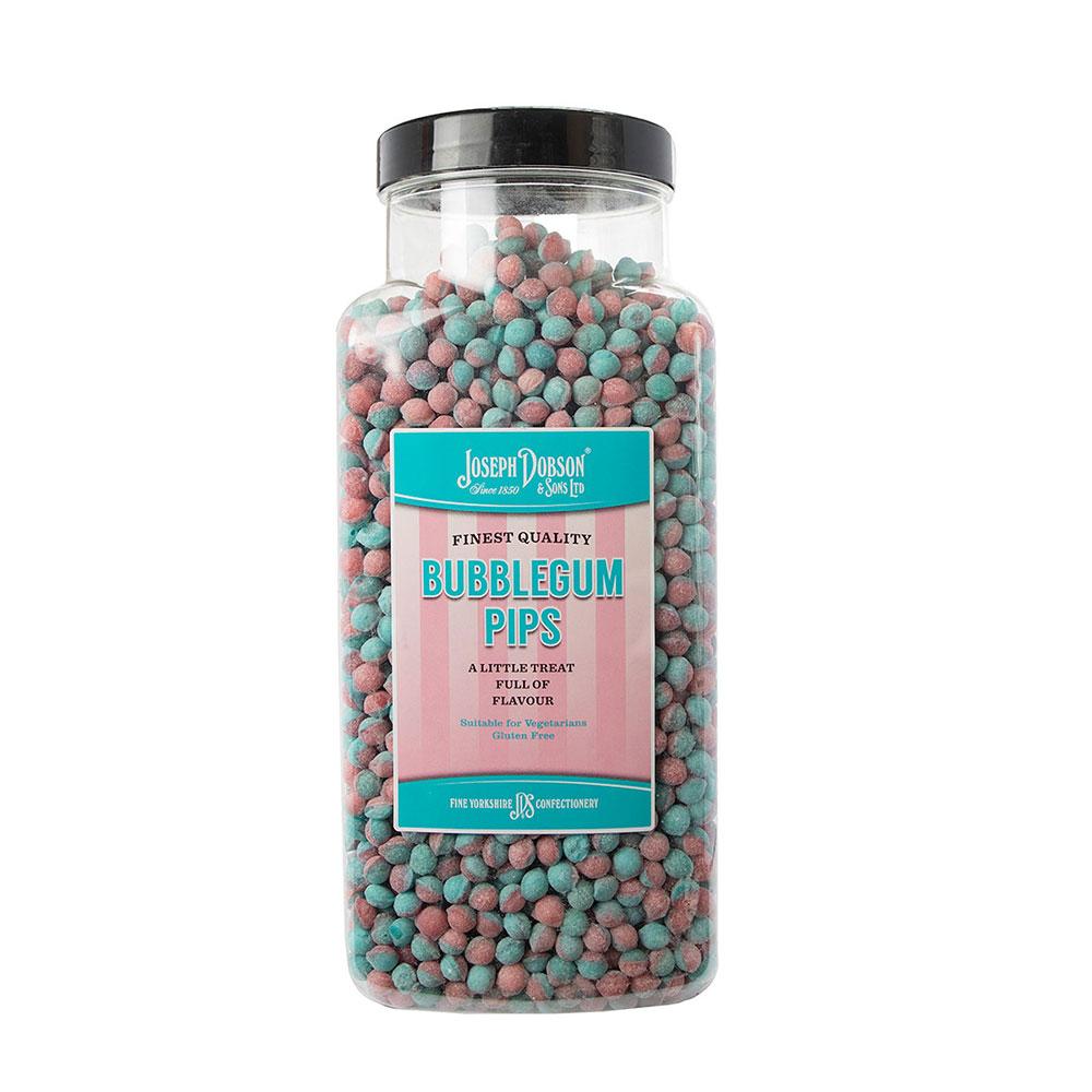DOBSONS BUBBLEGUM PIPS 2.72KG JAR – 1 X 2.72KG JAR