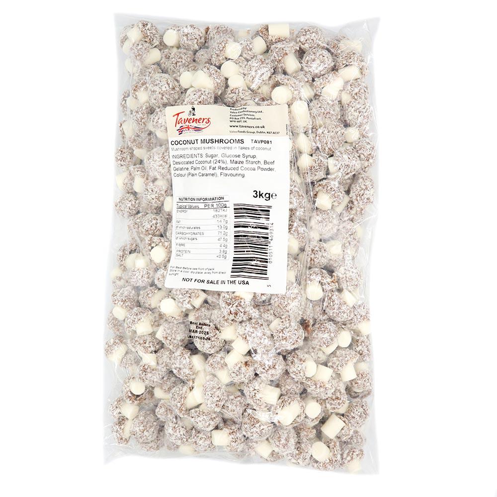 TAVENERS COCONUT MUSHROOMS 3KG BAG – 1 X 3KG BAG - 0