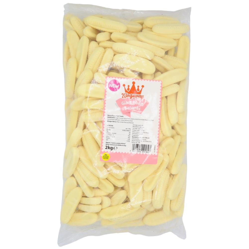 GIANT FOAM BANANAS 2KG BAG – 1 X 2KG BAG - 0