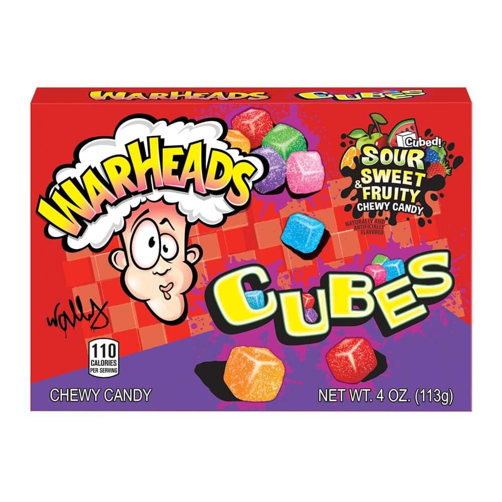 WARHEADS SOUR CHEWY CUBES 113G – 12 X 113G BOXES