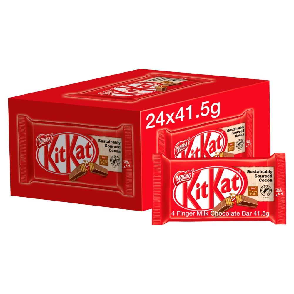 KIT KAT MILK CHOCOLATE BISCUIT BAR 41.5G – 24 X 41.5G BARS