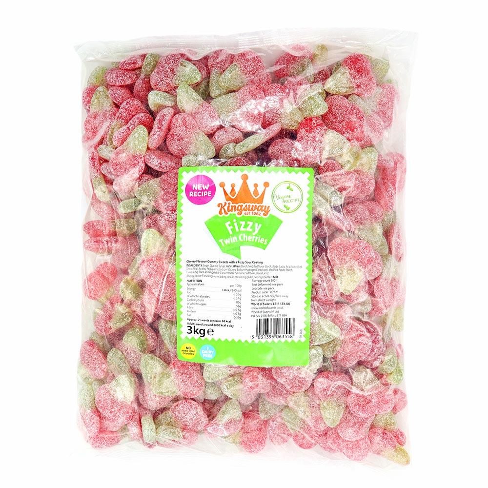 KINGSWAY FIZZY TWIN CHERRIES 3KG