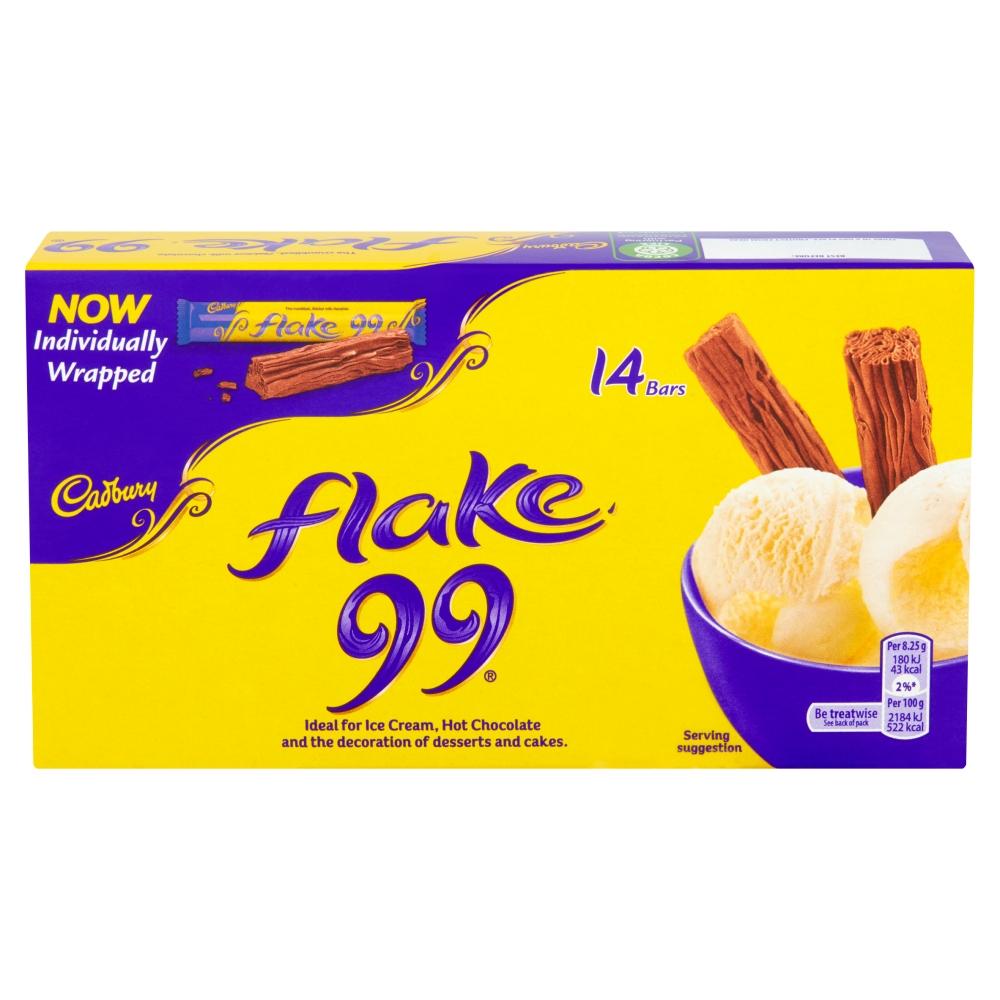 CADBURY FLAKE 99 CHOCOLATE BARS 14 PACK – 14 X 115.5G PACKS - 0