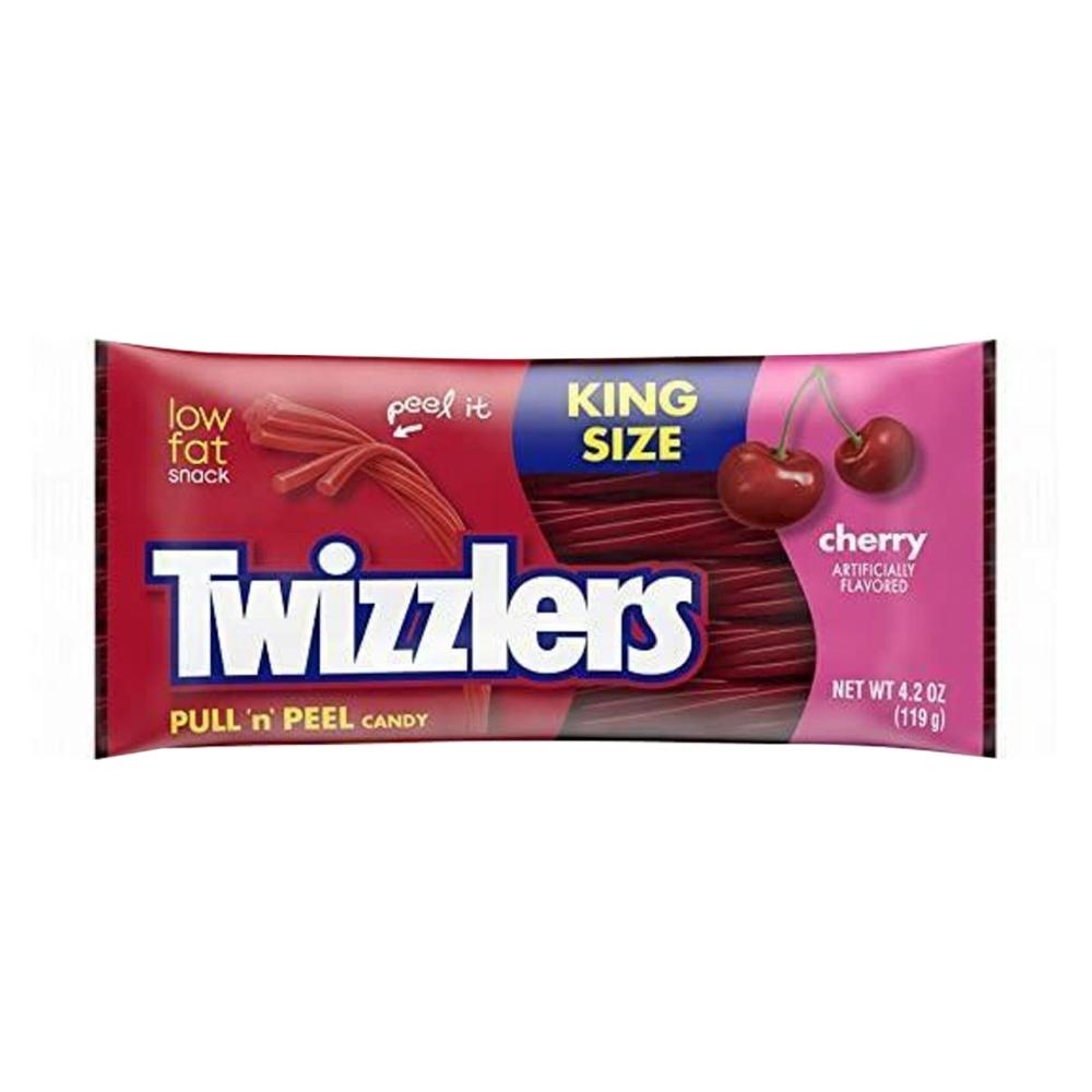 TWIZZLERS CHERRY PULL 'N' PEEL CANDY 119G BAG – 15 X 119G BAGS