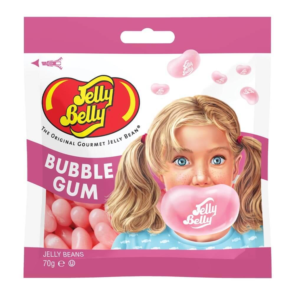 JELLY BELLY BUBBLEGUM JELLY BEANS 70G BAG – 12 X 70G BAGS